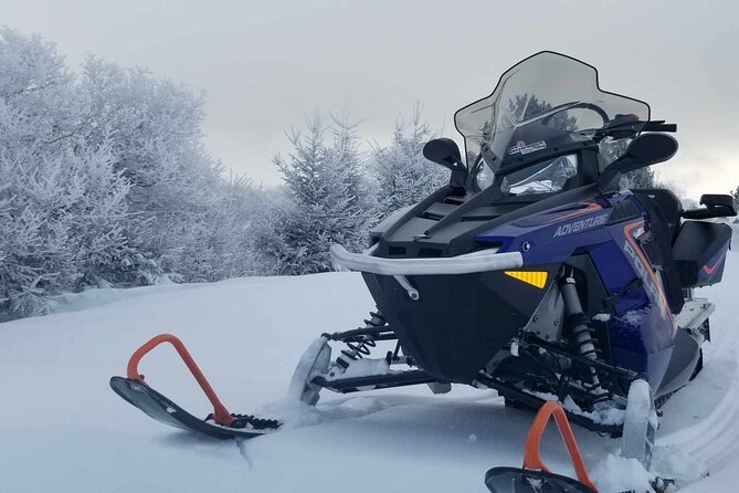 1.5-Hour Guided Snowmobiling Adventure - The safety briefing and first practice