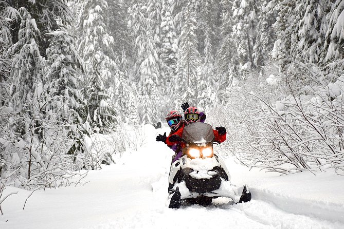 2 Hour Wilderness Adventure Snowmobile Tour in Whistler - The Brandywine view of Whistler Blackcomb