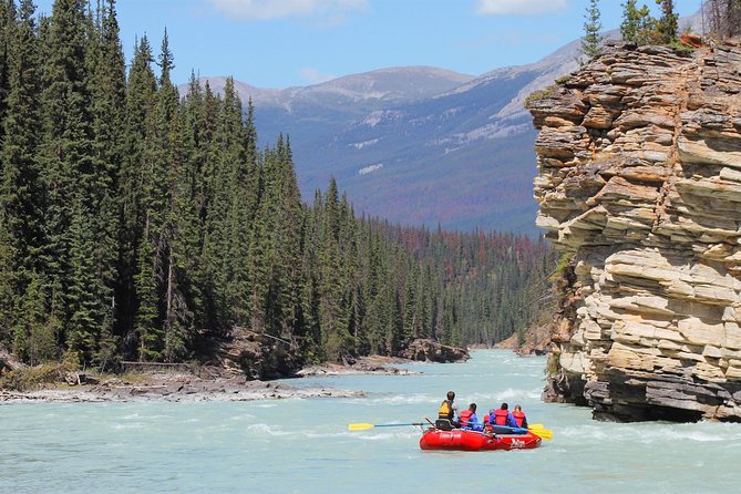 Athabasca Canyon Run Family Rafting: Class II Plus Rapids - Changing into wetsuits before Athabasca Falls