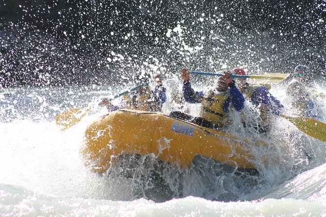 Athabasca River Mile 5 - The Athabasca River and its Class II rapids