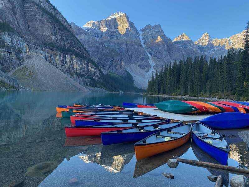 Banff/Canmore: Sunrise at Moraine Lake w/ Lake Louise Option - Choosing between Moraine Lake only and the two-lake morning