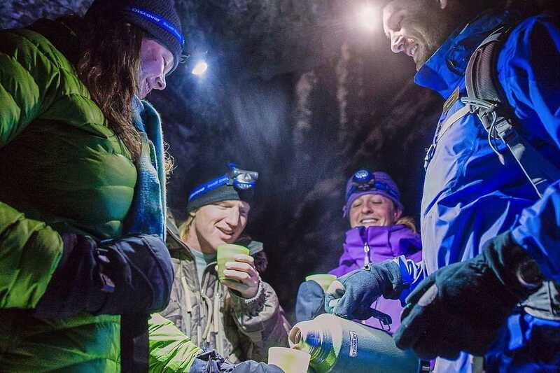 Banff: Johnston Canyon Evening Icewalk - Hot chocolate, maple cookies, and a dark return