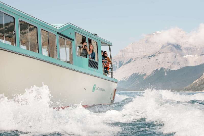 Banff: Sightseeing, Lake Minnewanka Cruise and Banff Gondola - Banff town, Bow Falls, and the first mountain views