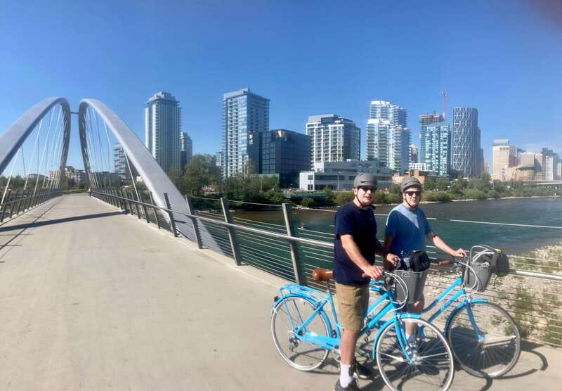 Calgary: City Bike Tour, Highlights and Bow River - Eau Claire and the Peace Bridge photo stop
