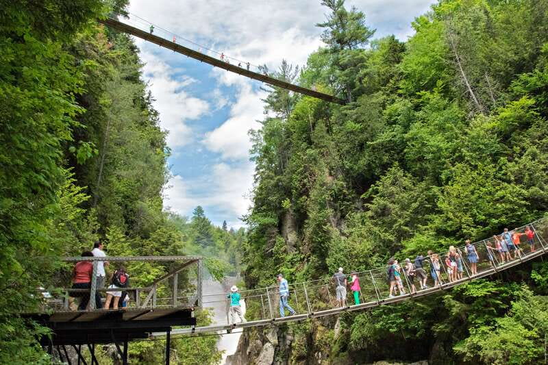 Canyon Sainte-Anne: Park Admission Ticket - Following the forest paths and cabled walkways