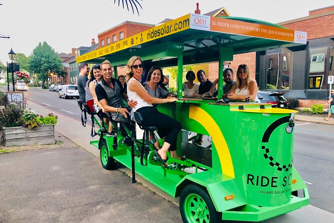 Charlottetown waterfront SOLAR PartyBike food & drink experience! - Province House gets the proper attention