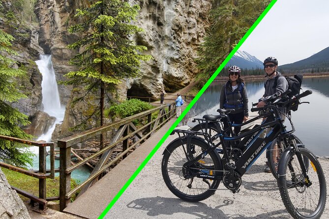 eBike and Hike Banff to Johnston Canyon small group guided program - Riding the Bow Valley Parkway