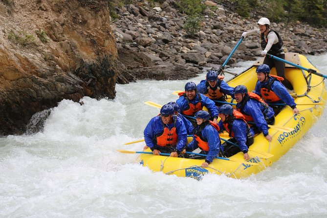 Extreme Whitewater Rafting on Kicking Horse River - The middle canyon keeps the pressure on