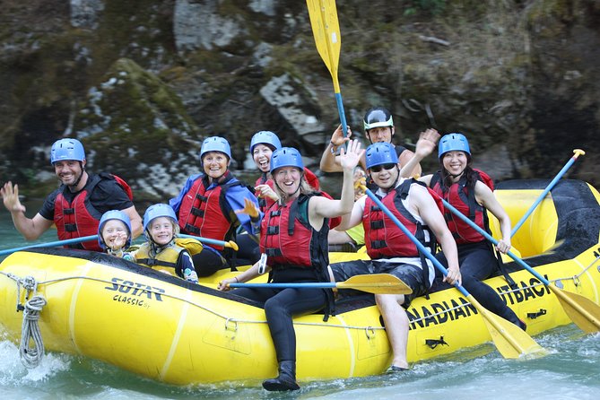 Family Friendly Cheakamus Splash Rafting - Swimming in the cold Cheakamus River