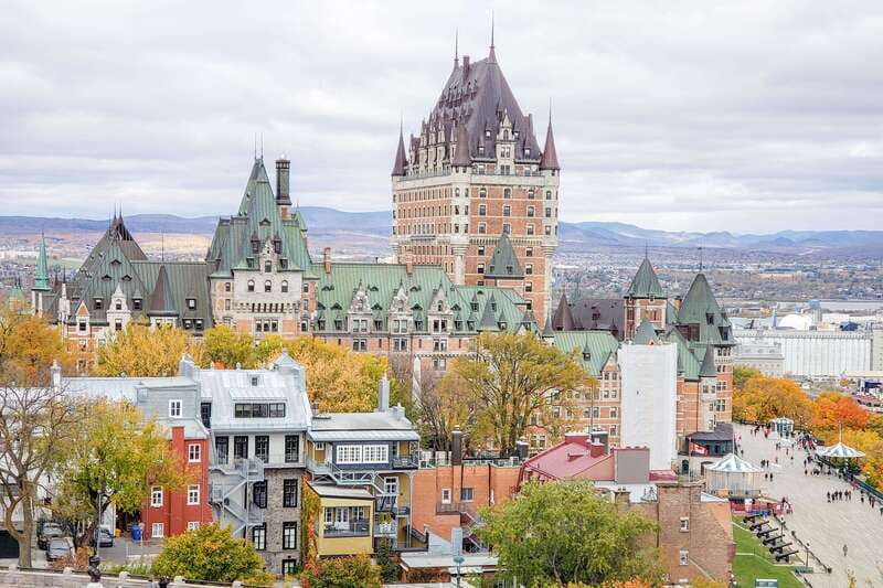 From Montreal: Quebec City and Montmorency Falls Day Trip - Grande Allée, Chateau Frontenac, and the city from the bus