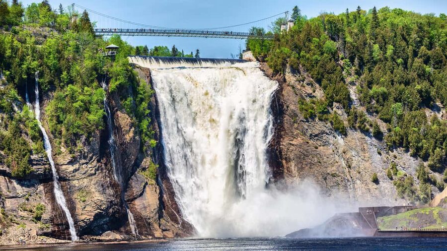 From Montréal: Québec City, River Cruise & Montmorency Falls - Montmorency Falls delivers the first big view