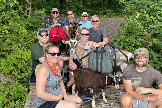 Goat Hiking, Beaver Dam Visit and picnic in Quebec forest - Winter changes the mood, not the basic appeal