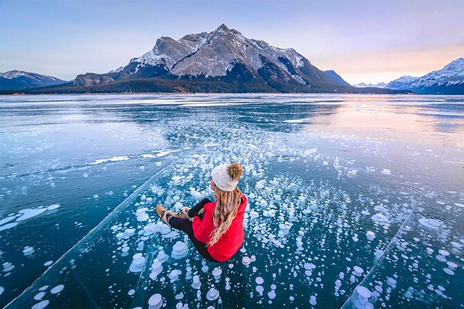Icefields Parkway and Ice Bubbles of Abraham Lake Adventure - Peyto Lake adds a snowy walk and a big payoff