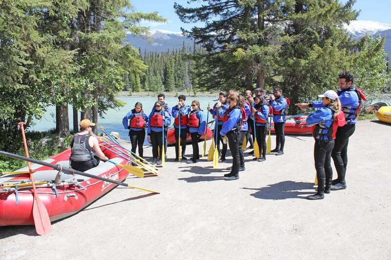 Jasper National Park Family Friendly Rafting Adventure - Athabasca River views between the splash
