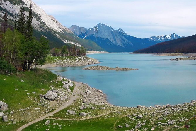 Jasper Wildlife and Sightseeing Tour with Maligne Lake Hike - Medicine Lake, limestone cliffs, and a short walk