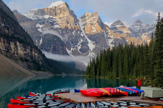 Moraine Lake Sunrise or Daytime shared tour w/ Lake Louise option - The pickup and drive into the park
