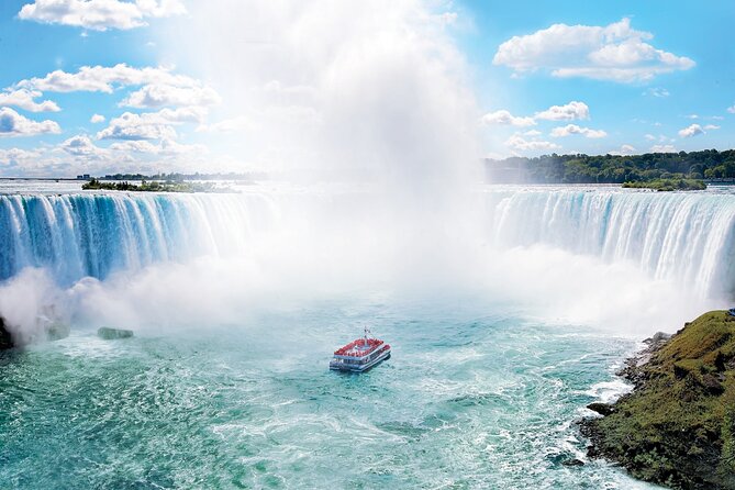 Niagara Falls Boat Ride VIP Boarding & Journey Behind the Falls - The Niagara City Cruises boat ride: close enough to get wet