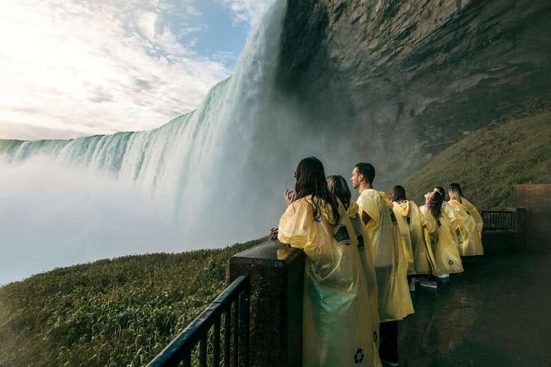 Niagara Falls: Boat Trip & Journey Behind the Falls Tour - Heading down to the Niagara City Cruises boat