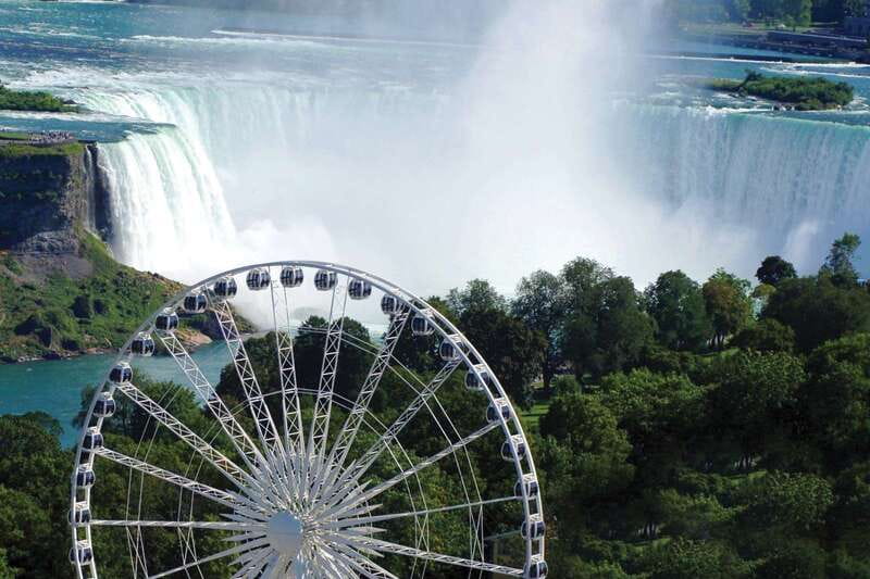 Niagara Falls, Canada: Niagara SkyWheel Ticket - The daytime view: Falls, river, and both sides of Niagara