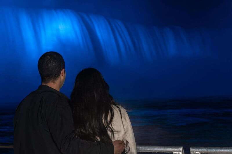 Niagara Falls: Night Tour w/ 3 Course Dinner & Light Show - Walking through the tunnel to the base of the Falls
