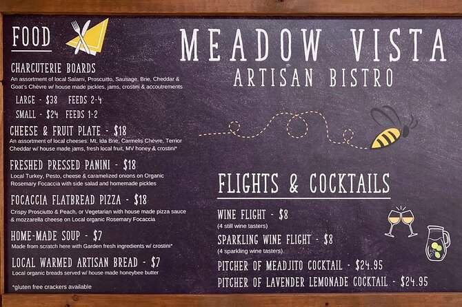 Okanagan Bee Tour and Lunch at Winery in Kelowna - The Bistro Lunch Is Half the Experience