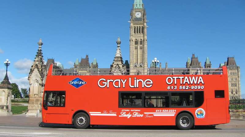 Ottawa: Hop-On Hop-Off Guided City Tour Pass - Parliament Hill from the top deck