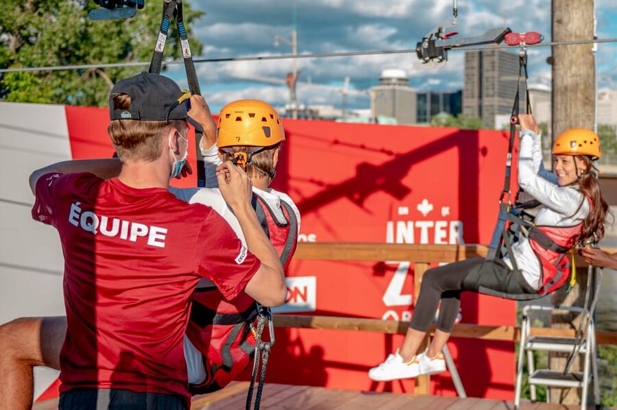 Ottawa: River Zipline Adventure - Climbing the nine-story launch tower