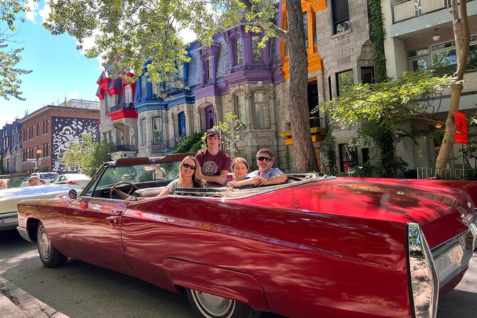 PRIVATE 3-hour COMPLETE tour of Montréal in convertible Cadillac - Plateau Mont-Royal and Montréal’s colorful street life