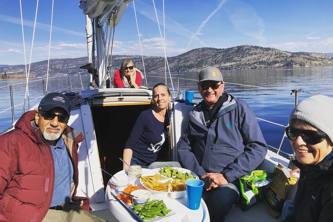 Private Kelowna Sailing Cruise on Okanagan Lake - Sailing past Hot Sands Beach and the Floating Bridge