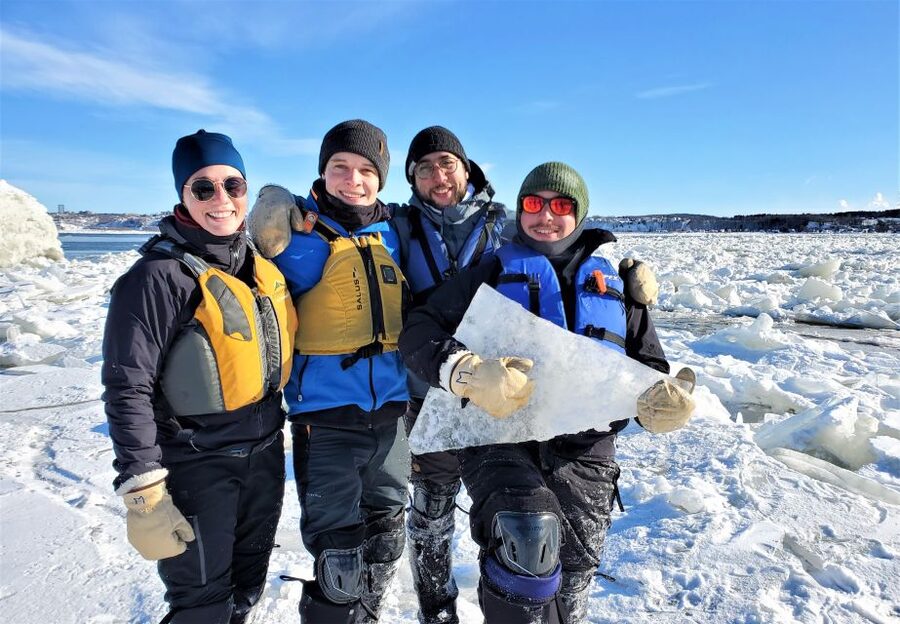 Quebec City: Ice Canoeing with Hot Chocolate & Sauna - On the St. Lawrence: Paddle First, Scooter Later