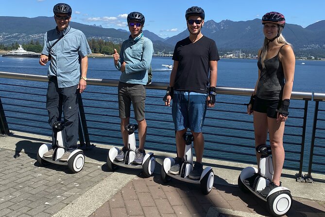 Small Group Stanley Park and Coal Harbour Segway Tour - Learning the mini Segway before the park ride
