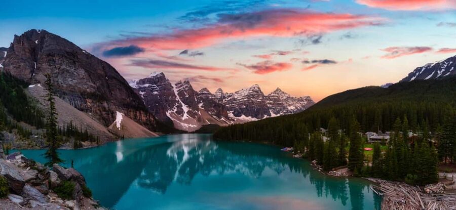 Sunrise or Sunset/Stargazing Tour at Moraine Lake from Banff - Morant’s Curve adds a useful photo stop