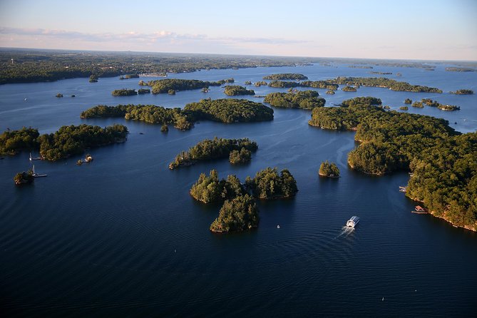 Thousand Islands Two Castle Helicopter Tour - The Thousand Islands Bridge from above