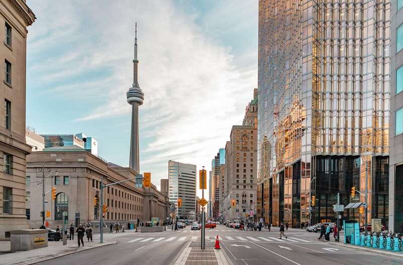 Toronto: 2-Hour Downtown Walking Tour - Looking up at the CN Tower
