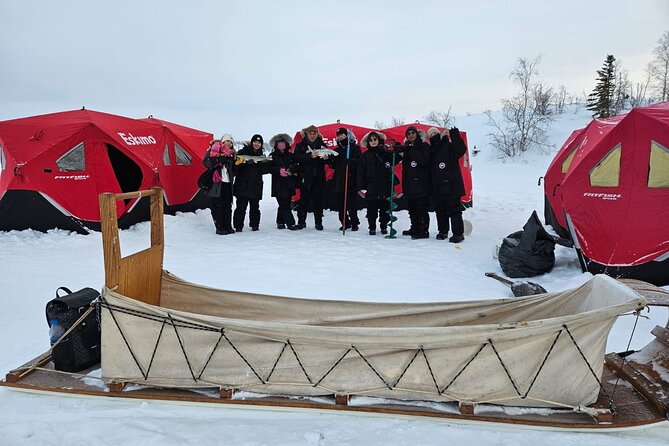 Ultimate Ice Fishing with Lunch - Inside the heated tent or cabin