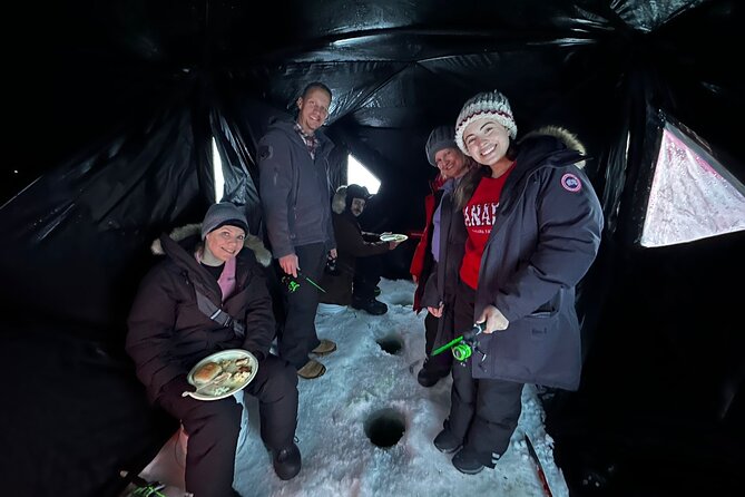Ultimate Ice Fishing with Lunch - Trying the net pull fishing tradition