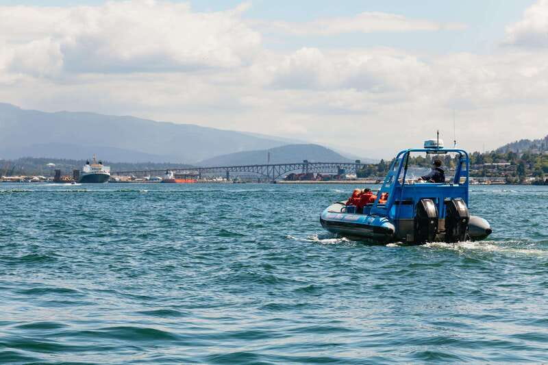 Vancouver: Indian Arm and Granite Falls Zodiac Boat Tour - Stanley Park, seawall stories, and Siwash Rock