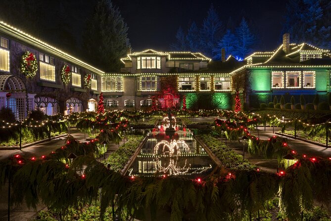 Victoria and Butchart Gardens Christmas Tour - Butchart Gardens after dark