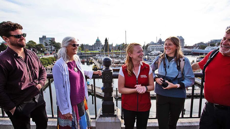 Victoria Bites and Sights Tour with Food, Drinks and Ferry - Starting beside the Empress with Victoria in miniature