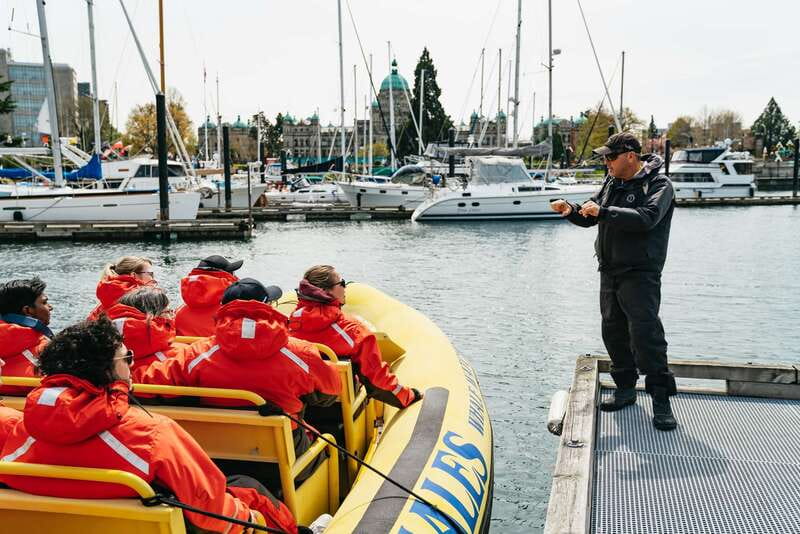 Victoria: Whale Watching Adventure in a Zodiac Boat - Leaving Victoria Harbour in a 12-passenger Zodiac