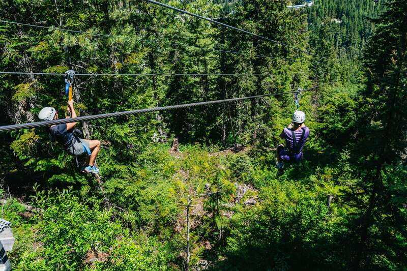 Whistler: Ziplining Experience - The final flight into Whistler Village